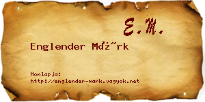 Englender Márk névjegykártya